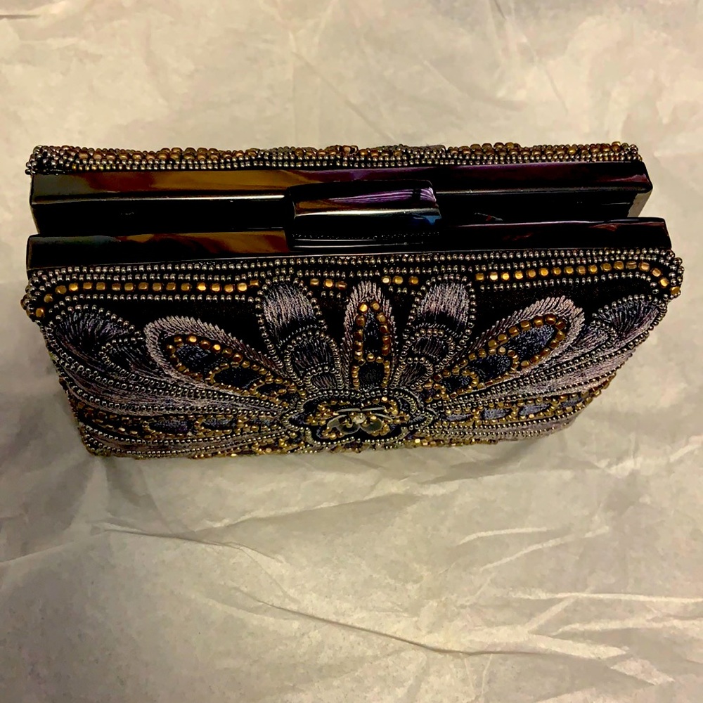 Storm blue bellefeur minaudier clutch